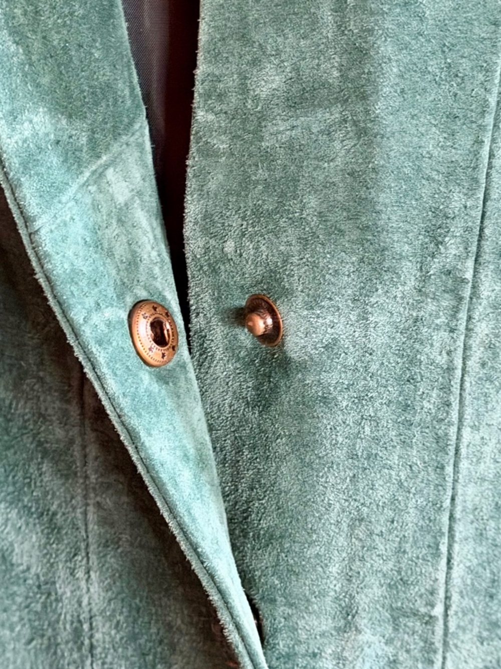 Green Suede Vintage Western Jacket - Picture 5 of 9